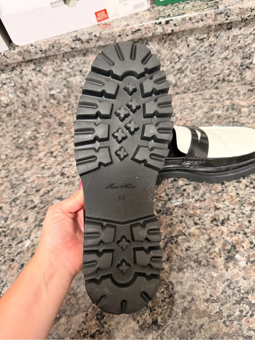 Men's Two-Tone Black and White Leather Loafers